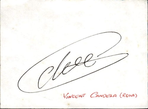 Cartolina autografo vincent - cartolina,
