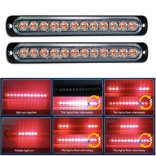 Willpower 2pz LED Lampada di Emergenza Strobo 12LED Rosso Lampeggiante (T9z)