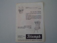 advertising Pubblicità 1958 TRIUMPH REGGISENI/GUEPIERE