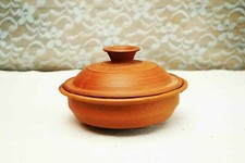 Pentola e coperchio in argilla rossa fatti a mano, pentola per curry, cottura a gas, ceramica in terracotta  