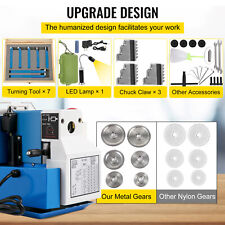 7"X14" Mini Tornio Da Banco in Metallo Tornio per Legno Professionale 550W