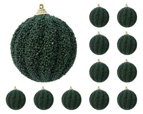 Palline natale 8 cm - 12, di
