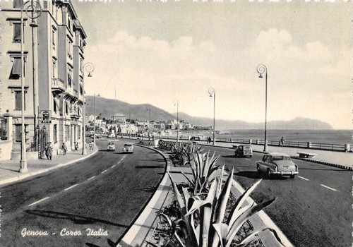 Cartolina genova corso italia - cartolina,