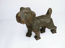 SCULTURA CANE YORKSHIRE BARBONCINO IN BRONZO FIRMATO M. FABRIS