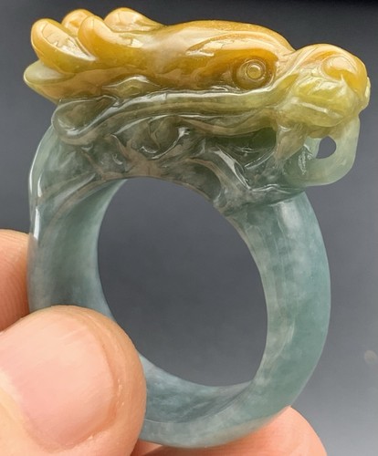 Anello testa drago giadeite - anello, di