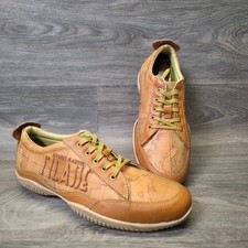 Sneakers Alviero Martini donna US 4,5-5 Italia stampa mappa pelle vintage travelcore