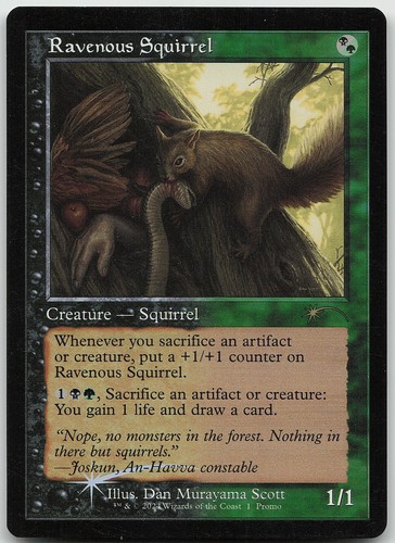Ravenous squirrel retro frame - squirrel,