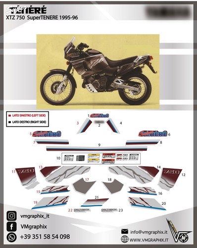Adesivi xtz 750 - adesivi,