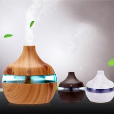 Diffusore di Oli Essenziali con Luci LED Colorate - Umidificatore Grani Legno Casa