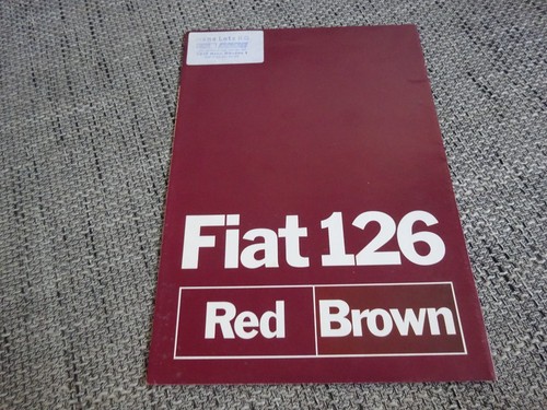Fiat 126 red brown depliant - &,