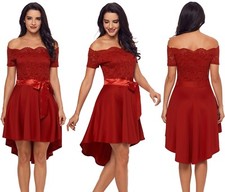 Abito Scollo Campana Pizzo Top
