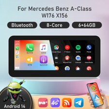 Autoradio GPS Android 14 CarPlay DAB+ WIFI 10,25" per Benz Classe A/GLA/CLA