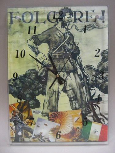 Orologio parete vetro legno - parete, vetro/legno