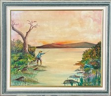 Pittore Livornese  Nannipieri? olio su comp. 50x60 + cornice