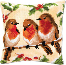 Kit Punto Croce Tre È UN'AZIENDA Set Ricamo Principianti Cuscini Gobelin Decorat