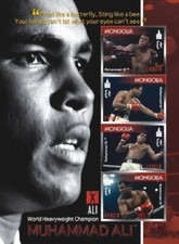 Mongolia 2007 - Muhammad Ali Boxe - Foglio di 4 francobolli - MNH