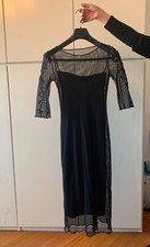 Abito donna nero, longuette in tulle Penny Pul. Taglia S. Vintage