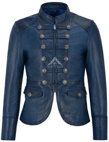 Giacca donna pelle - , blu