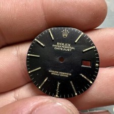 Rolex Datejust Black Glossy Dial For 16013 16018 Very RARE Color
