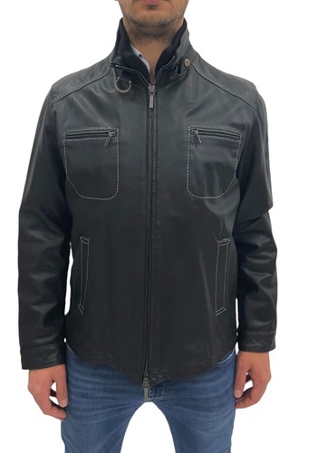 Giacca pelle uomo mabrun - giacca,
