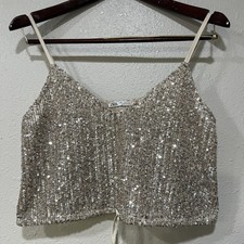 Crop top Zara argento