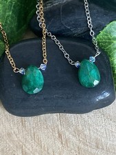 Collana briolette a goccia