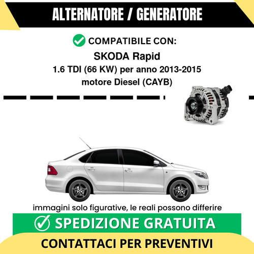 Alternatore skoda rapid - rapid, 1.6