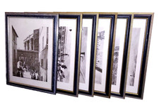 lotto 6 QUADRI FOTOGRAFIE di  ROMA fine 800   cm 36x45  con  cornice