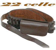 cartuccera per carabina in pelle cartucciera con marsupio caccia cinghiale 