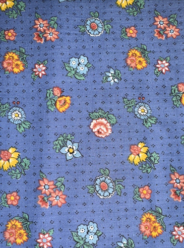 Tessuto cotone blu country - tessuto,
