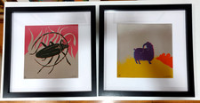 2 serigrafie su cartoncino a