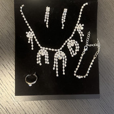 Set gioielli strass argento