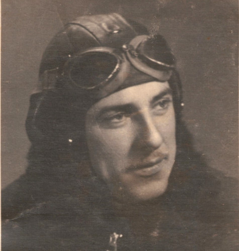 Foto aviatore vintage giovane