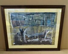 🟡 STAMPA D'AUTORE MARIO SIRONI CON CORNICE IN LEGNO EPOCA 1960-70- M1180-