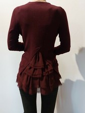 Golf Intimissimi rosso Bordeaux maglioncino taglia S  balze schiena