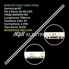 KIT 2 BARRE STRIP 66 LED TV