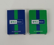 2x Mazzo carte da gioco Banca Credito Cooperativo Roma Bridge Ramino Modiano 