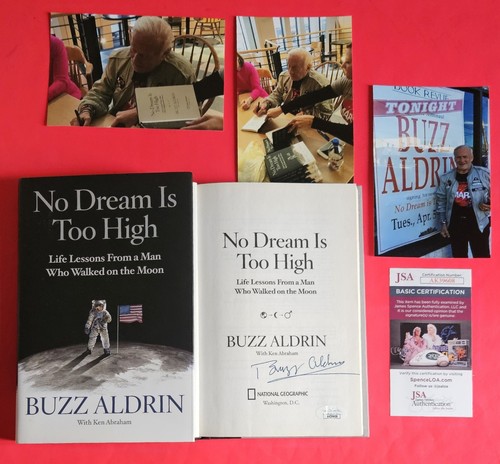 Buzz aldrin signed book - signed, no