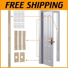 Kit Rinforzo Porta Resistente - Protezione Stipite Acciaio 15GA per Sicurezza Casa