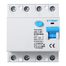 Interruttore Salvavita Differenziale Puro 4P 40A 6kA 30mA 380V