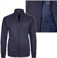 Maglione Uomo Invernale Interamente Imbottito Con Pelliccia Cardigan Zip VEQUE