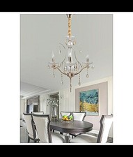 x Lampadario da Soffitto Vintage 3 Bracci E14 Cristallo Vetro a Goccia A60-3 uni