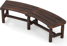 Panca Da Giardino Resistente Alle Intemperie, in Legno Massiccio Carbonizzato, P