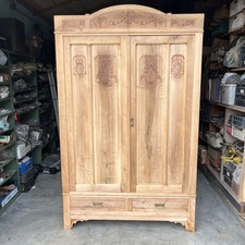 ANTICO ARMADIO LIBERTY in noce 1930 GREZZO AL NATURALE