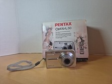 Pentax Optio L30 7,1 megapixel fotocamera digitale compatta argento - testata e funzionante P&P gratis