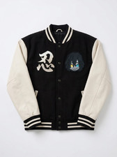 Giacca varsity nera ricamata - varsity,