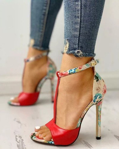 Sandali decolte stiletto rosso