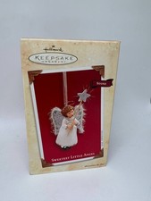 Hallmark Keepsake Ornament Sweetest Little Angel Sound Magic 2003 stella bianca (6A