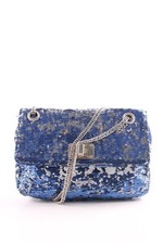 Borsa clutch Donna Borsa blu-argento stile stravagante