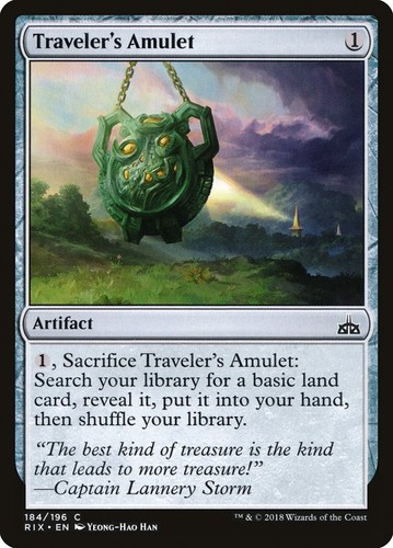 Traveler amulet fetch - traveler's, (nm)